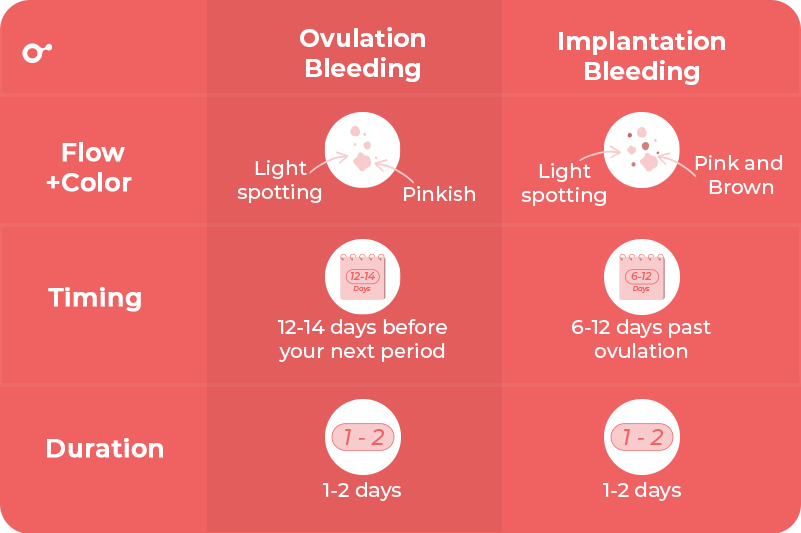 Ovulation bleeding vs. Implantation bleeding: How long does it