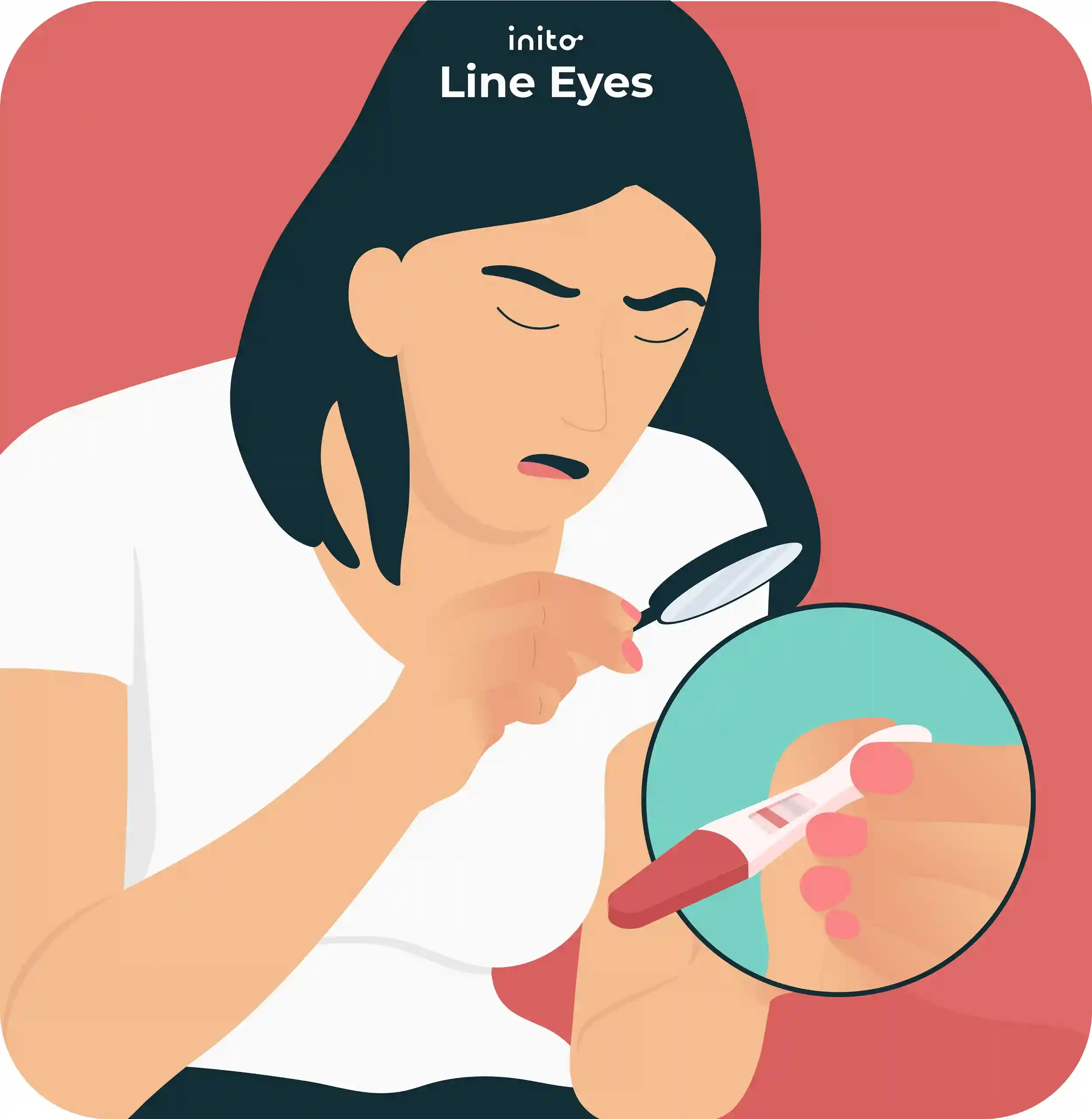 Line eyes in pregnancy test