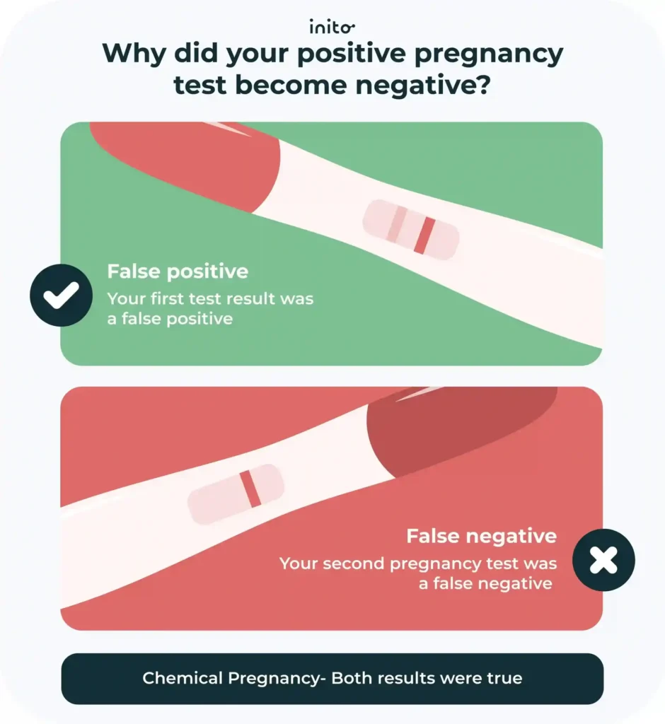 Positive Pregnancy Test Then Negative Next Day? 1 Reasons why positive pregnancy test results become negative