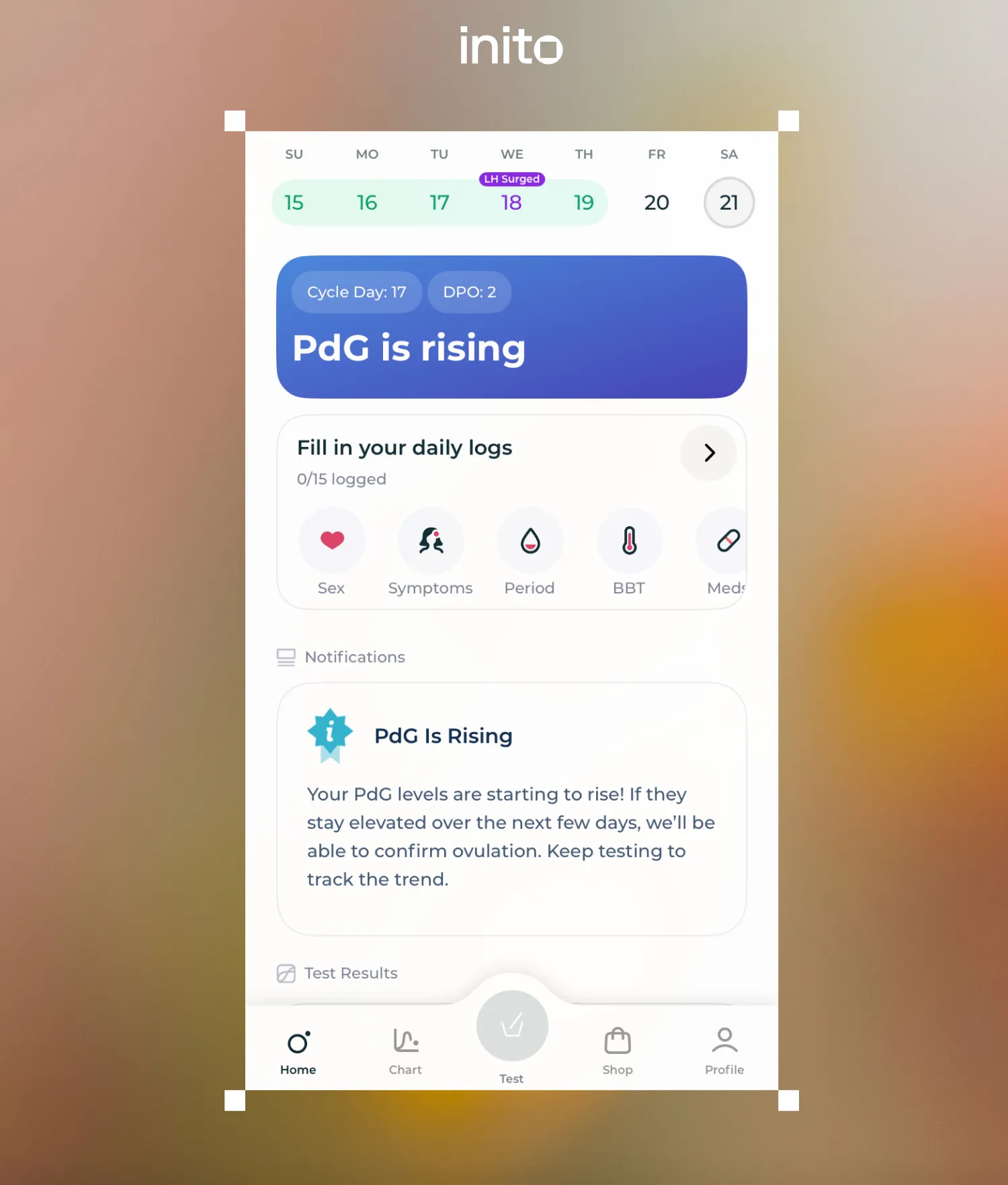 PdG Results on Inito Explained: Waiting for Rise, Rising, Confirmed, or Unlikely? 5 PdG Is Rising home screen